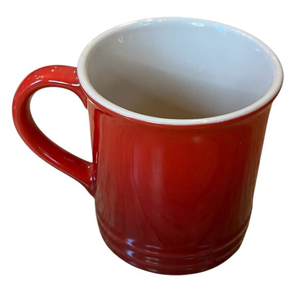 Le Creuset Mug Cup 14oz Red Cerise Cherry Stoneware Coffee Glazed Kitchen Ombré - Picture 4 of 6